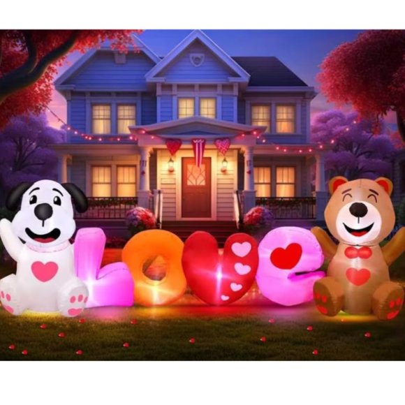 8 Foot Long Valentines Day Inflatable Love Letter Outdoor , Indoor Decoration - Picture 4 of 4